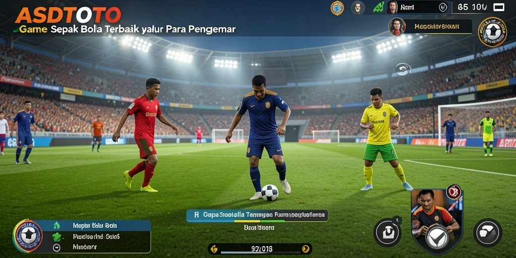 Screenshot utama ASDTOTO menampilkan aksi pertandingan sepak bola yang mendebarkan.