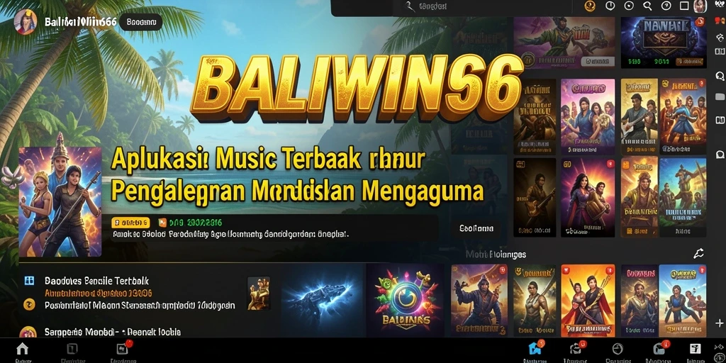 Tampilan gameplay BALIWIN66 saat mendengarkan musik.