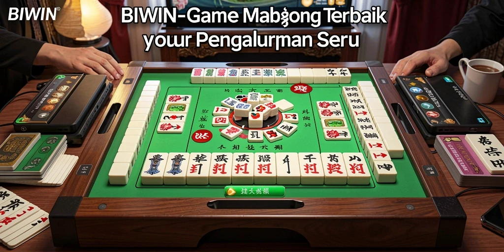 Screenshot permainan BIWIN menampilkan aksi Mahjong yang menarik.