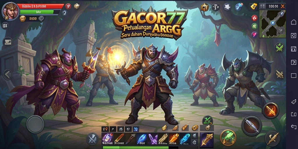 Tangkapan layar permainan GACOR77 menampilkan aksi pertempuran ARPG yang mendebarkan.