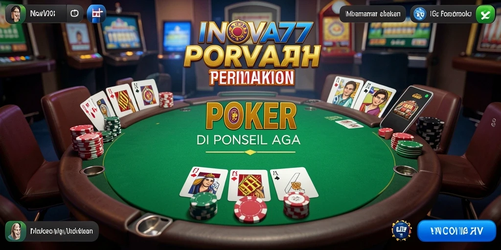 Tampilan gameplay Poker yang menegangkan di INOVA77.