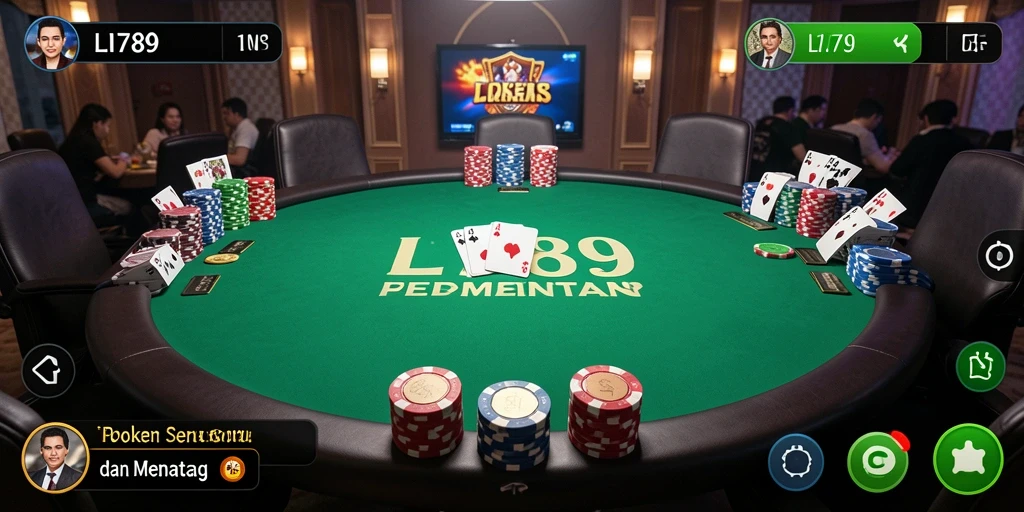 Screenshot gameplay menampilkan aksi seru permainan Poker.
