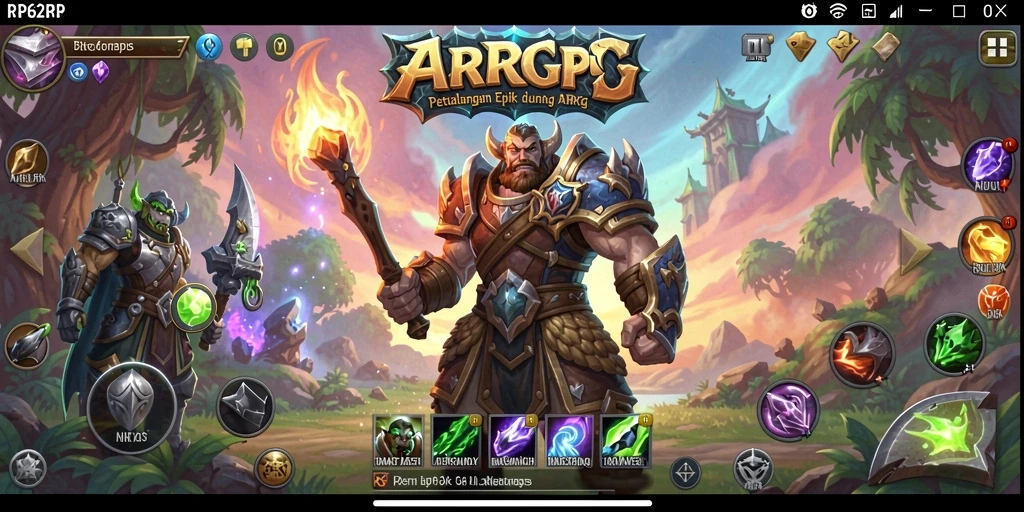 Screenshot utama RP62RP menampilkan aksi pertarungan yang intens.