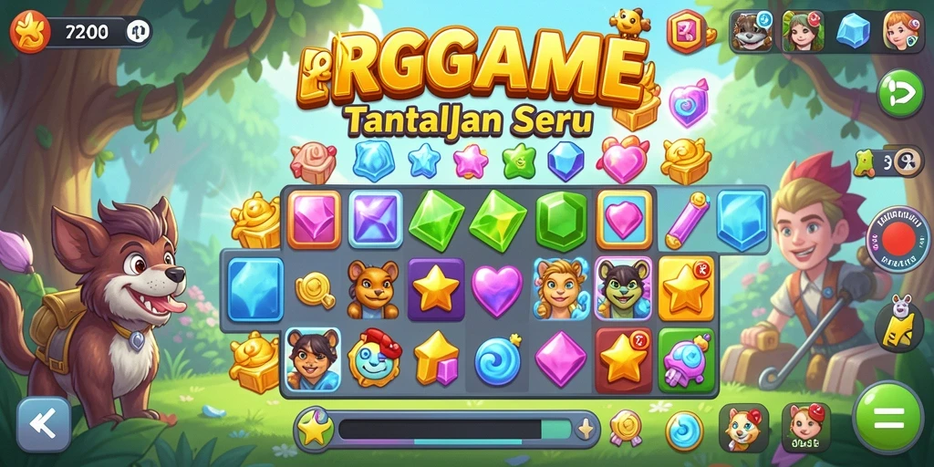 Tampilan gameplay RPGAME yang penuh warna dan seru di setiap level.