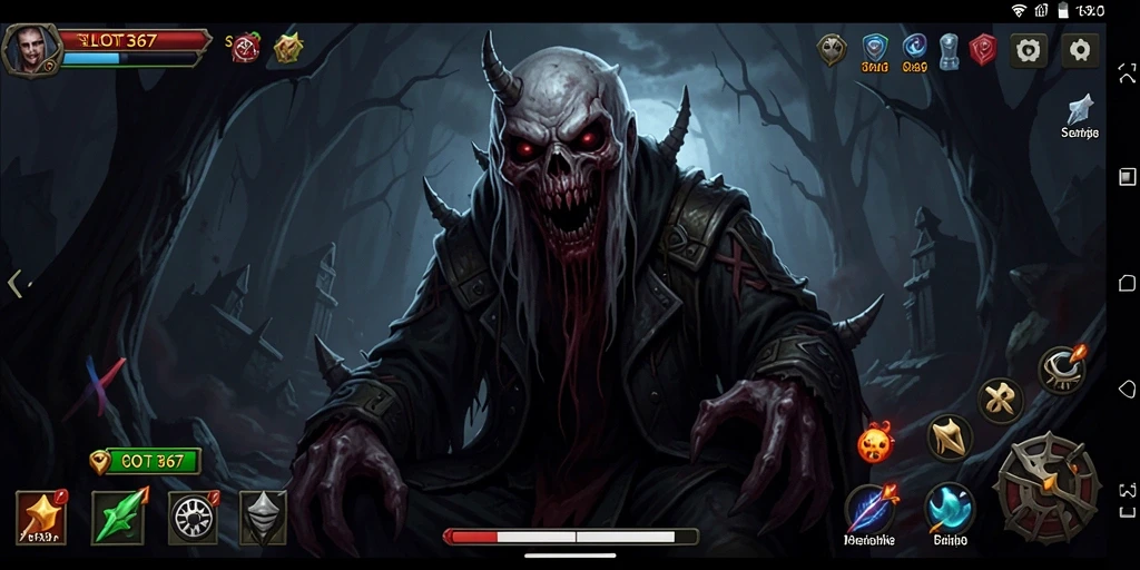 Screenshot menunjukkan gameplay menegangkan di SLOT367 yang penuh kengerian.