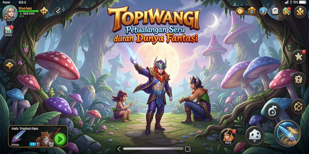 Tangkapan layar dari gameplay epik dalam TOPIWANGI yang menampilkan momen petualangan.